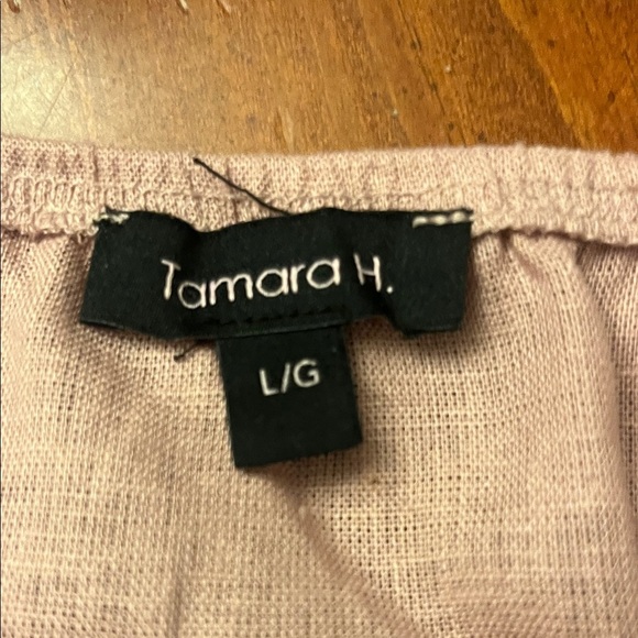 Tamara H. Linen Camisole Top - LARGE Dusty Rose - Picture 4 of 9